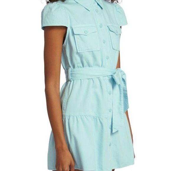 Alice + Olivia Jeans Miranda Denim Belted Dress - Picture 2 of 6